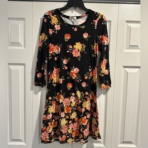 Black/floral Stella Tweed Dress